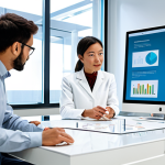 A diverse team of professional engineers and designers, fully clothed in modest business attire, collaboratively examining innovative sustainable packaging materials in a bright, futuristic research and development laboratory. The lab features sleek white surfaces, large windows with natural light, and subtle digital screens displaying circular economy diagrams and material composition data. On a central table, various conceptual eco-friendly packaging prototypes are neatly arranged, showcasing design for recycling principles. Perfect anatomy, correct proportions, natural pose, well-formed hands, proper finger count, professional photography, high quality, sharp focus, vibrant colors, safe for work, appropriate content, fully clothed, professional.